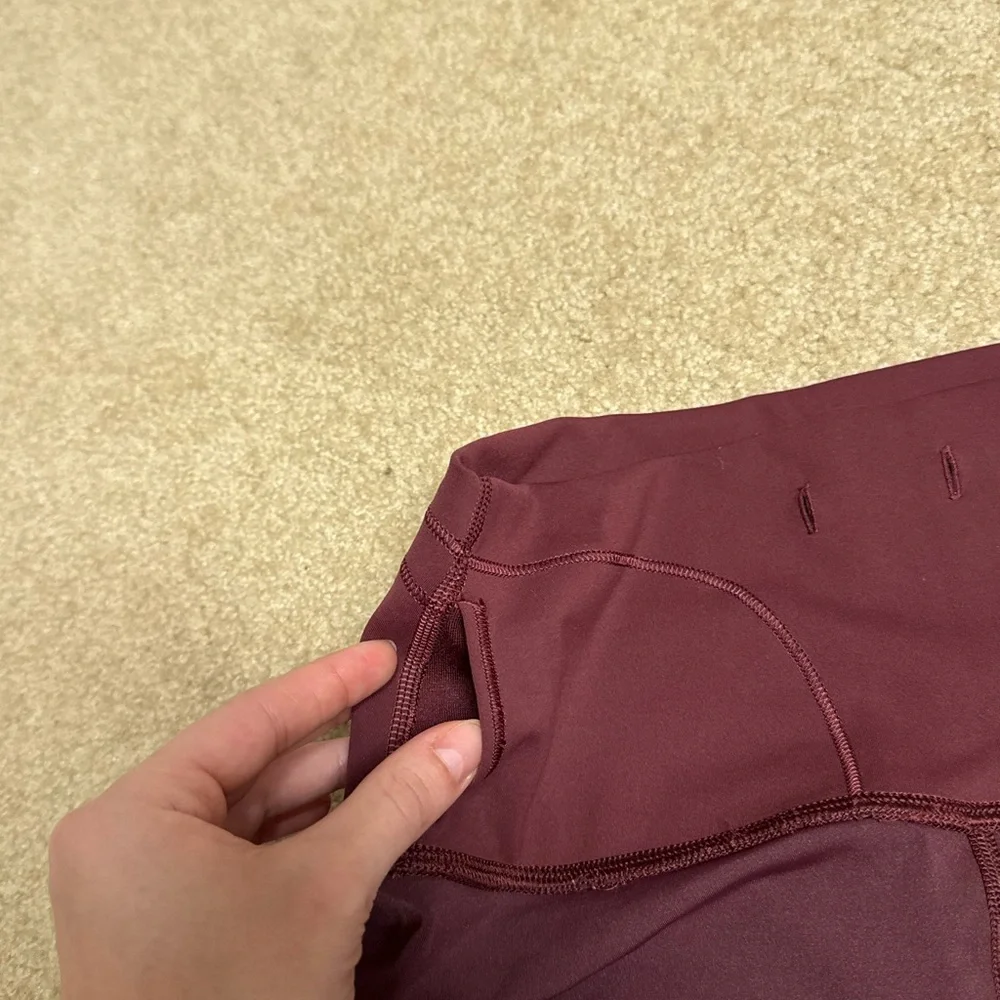 Lululemon Athletica Red Athletic Shorts High-Waisted Performance - Picture 4 of 5